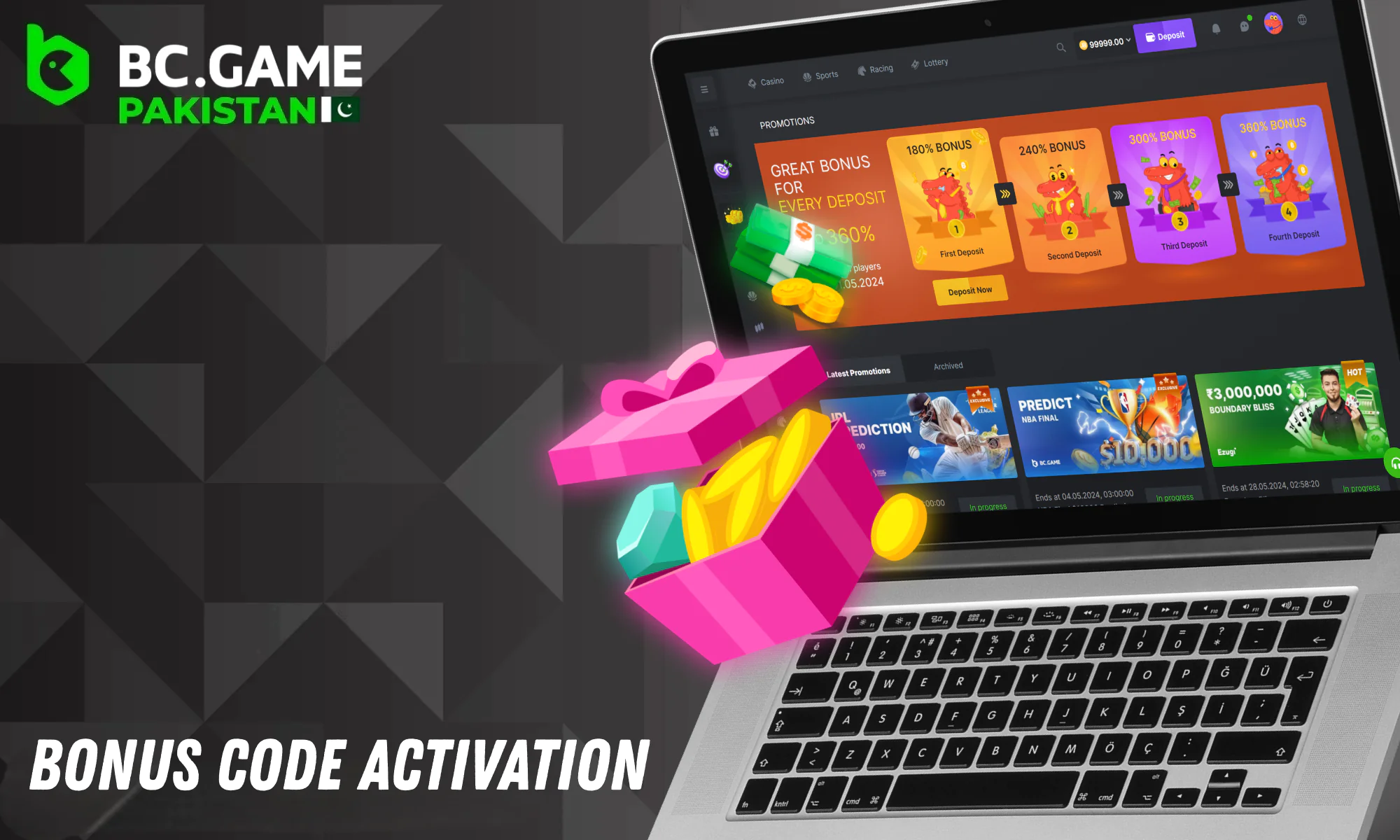 Enjoy BC Game benefits by activating bonus code