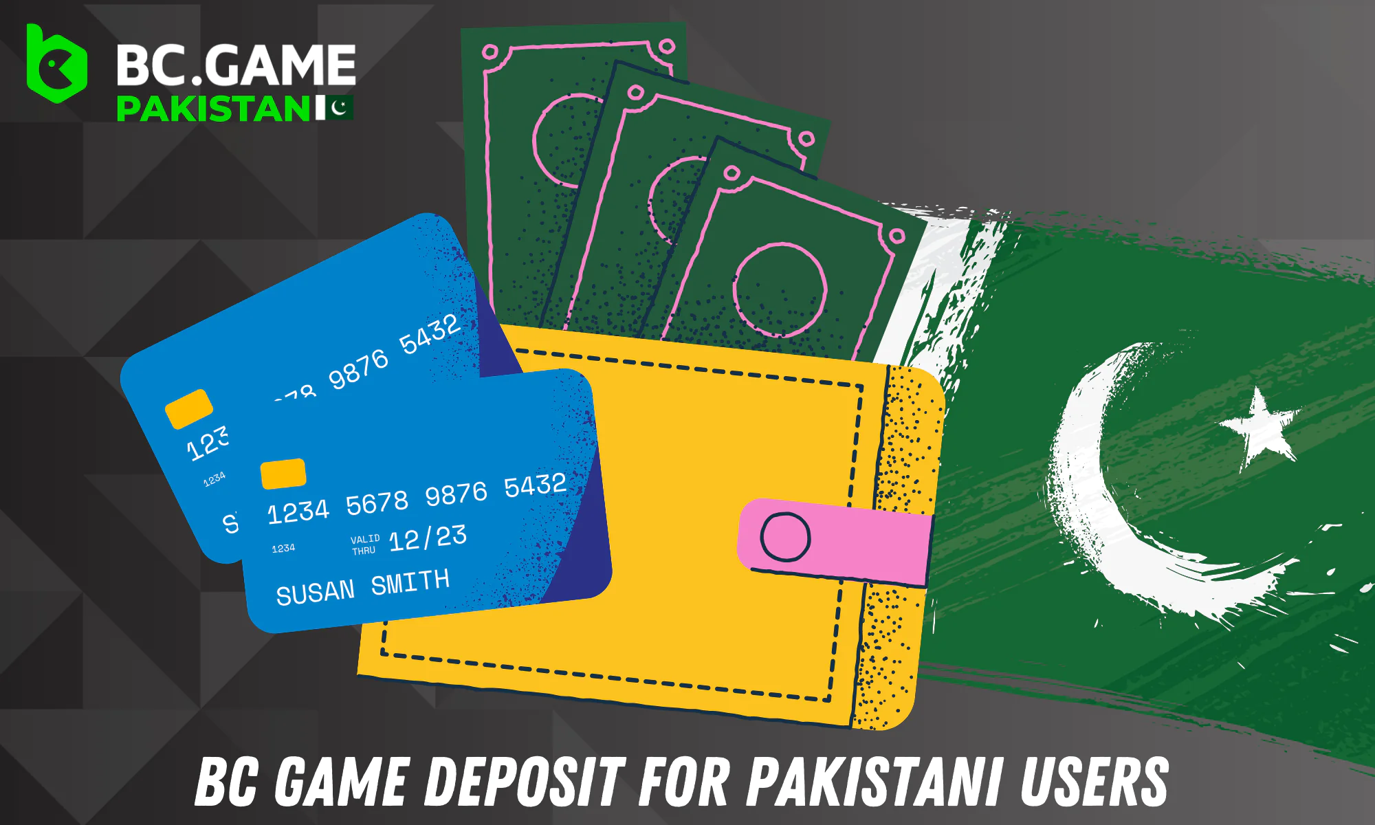 The BC Game website offers global and local payment systems for players from Pakistan