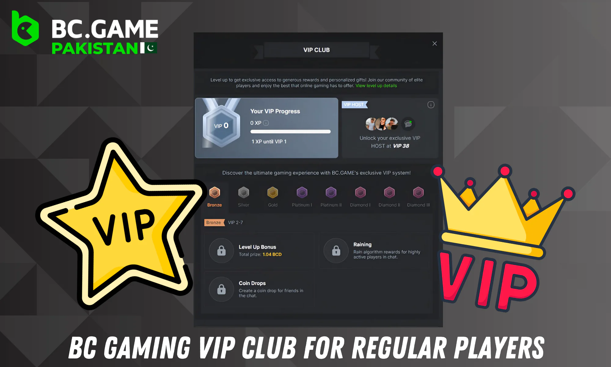 BC Casino rewards regular players with a tiered VIP club
