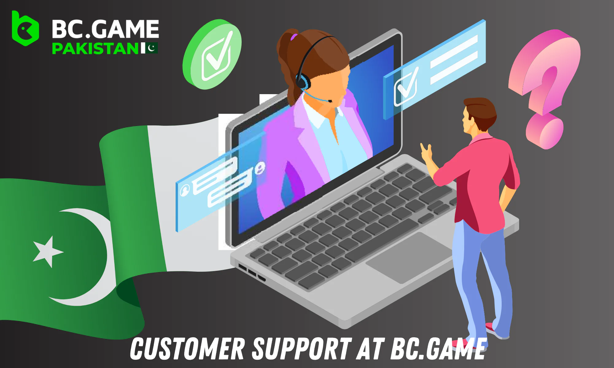 BC.Game Pakistan offers 24/7 customer support services