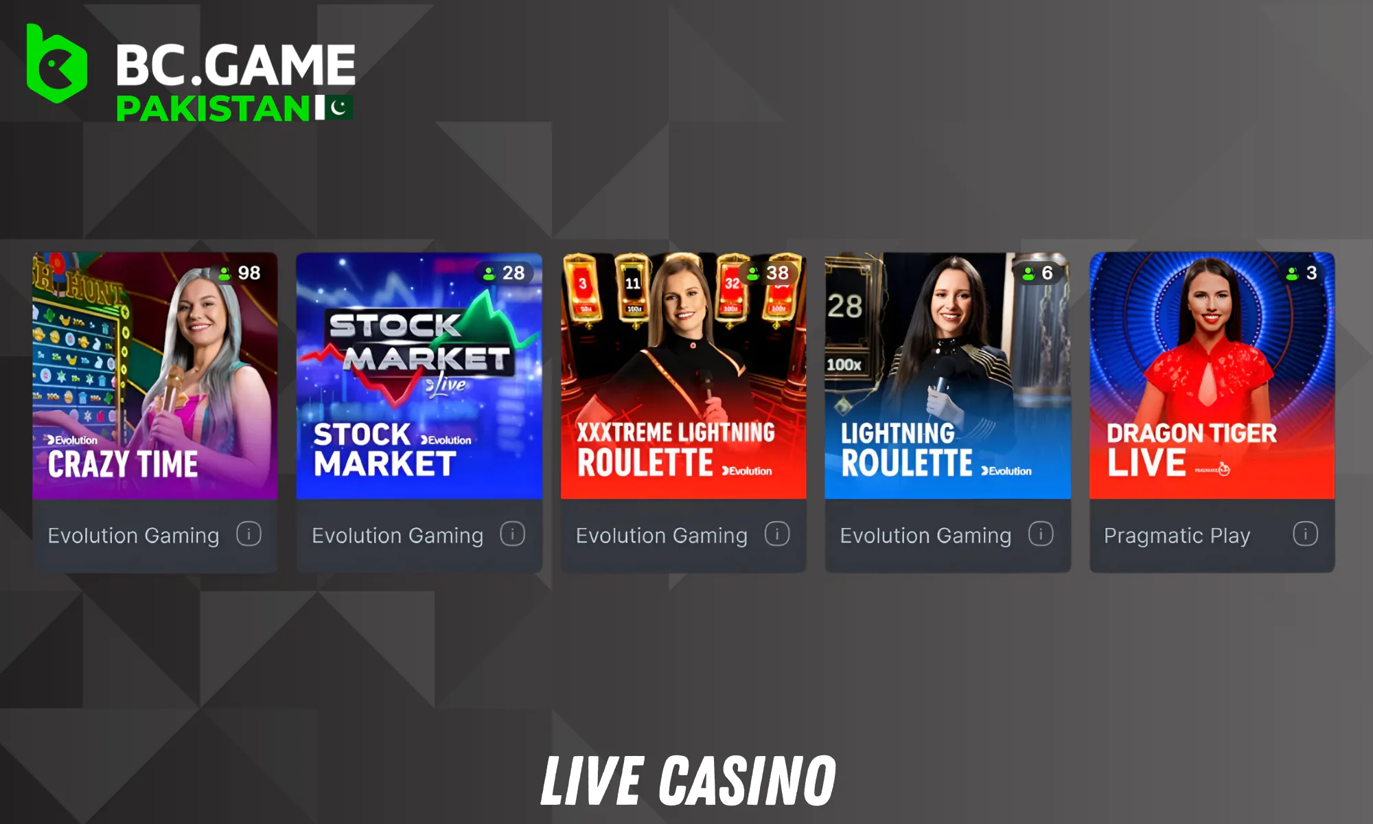 BC Game immerses players in a realistic environment with a live casino online