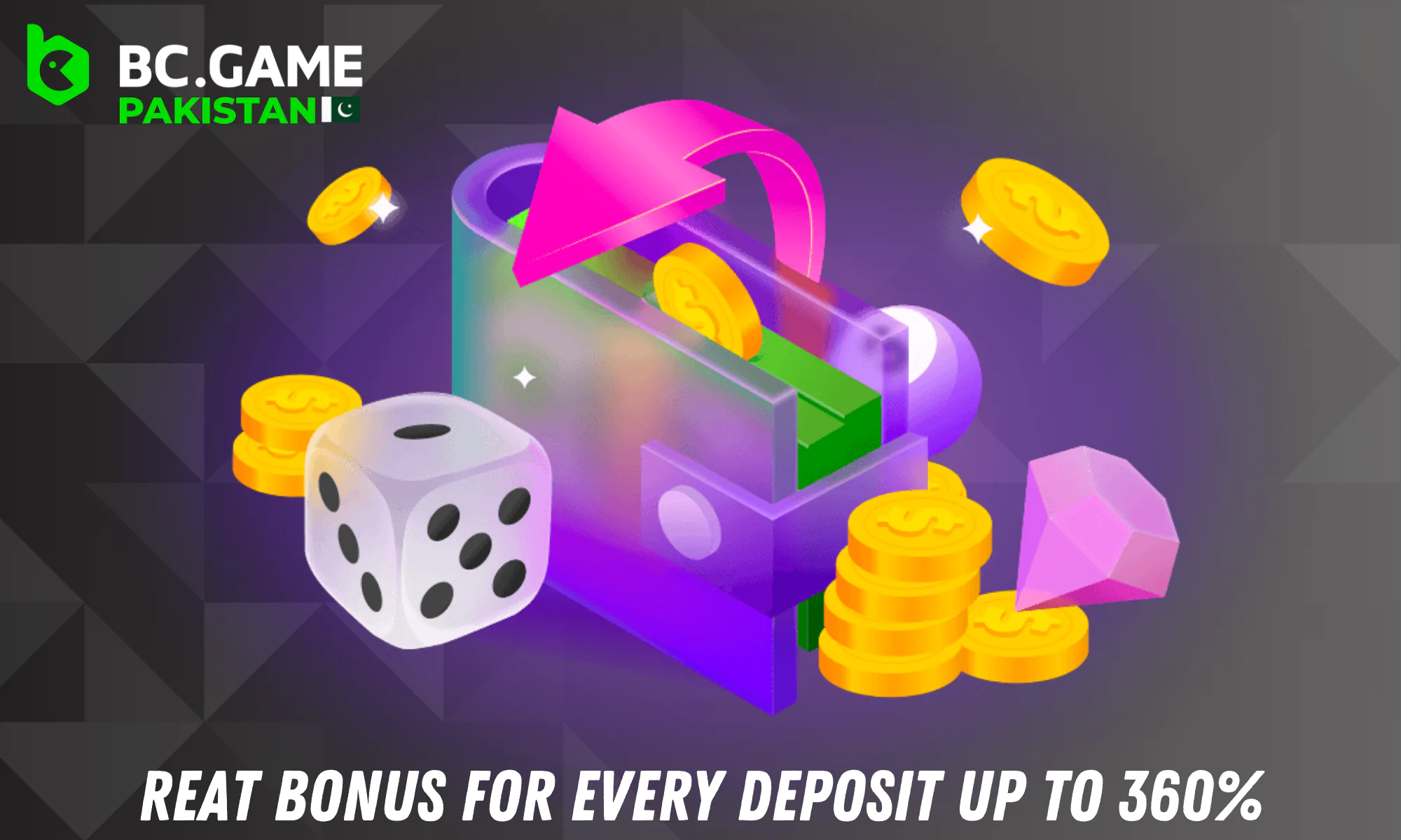 Welcome Bonus for Pakistani Players up to 360% on Repeat Deposit from BC game