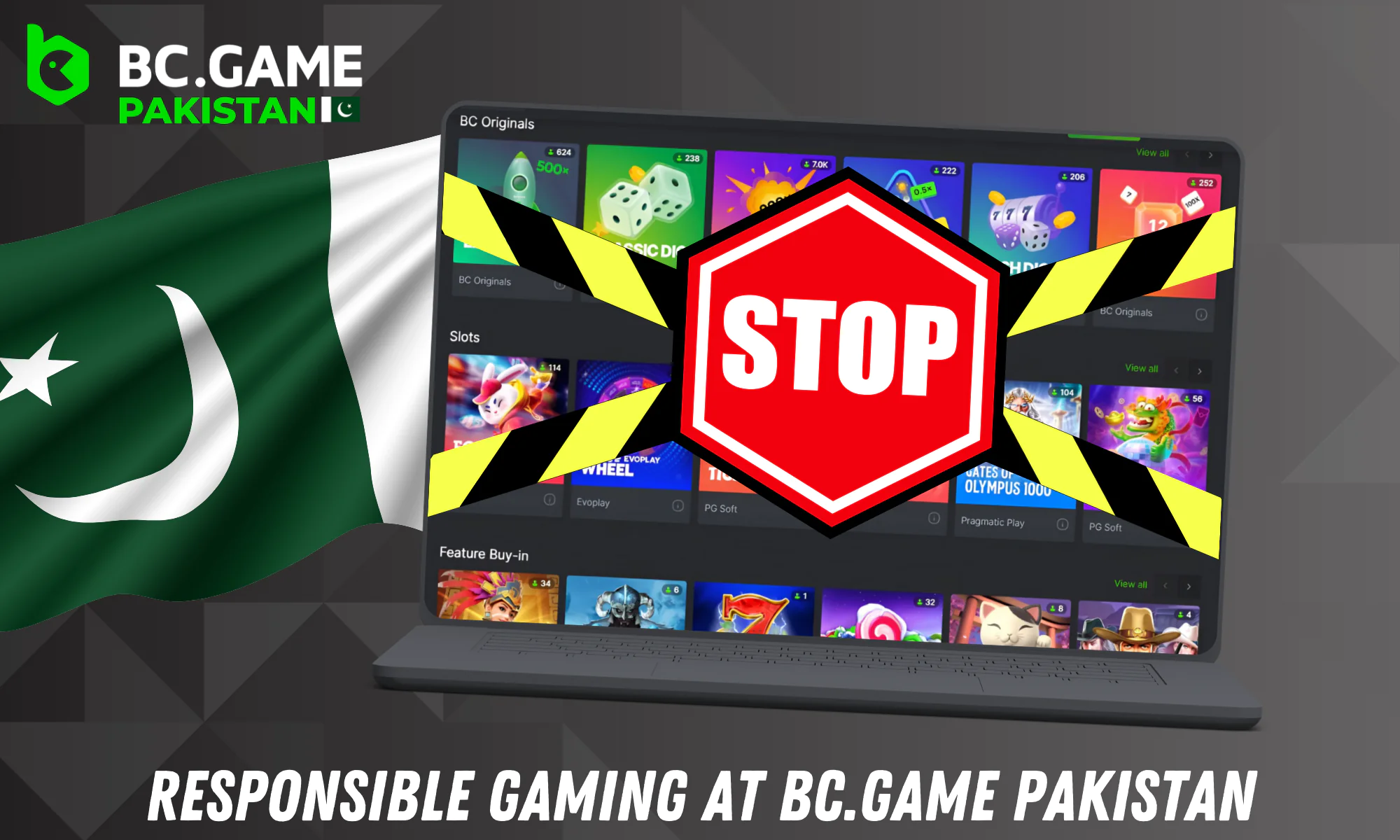 BC.GAME Pakistan supports the principle of conscious gaming and helps its users