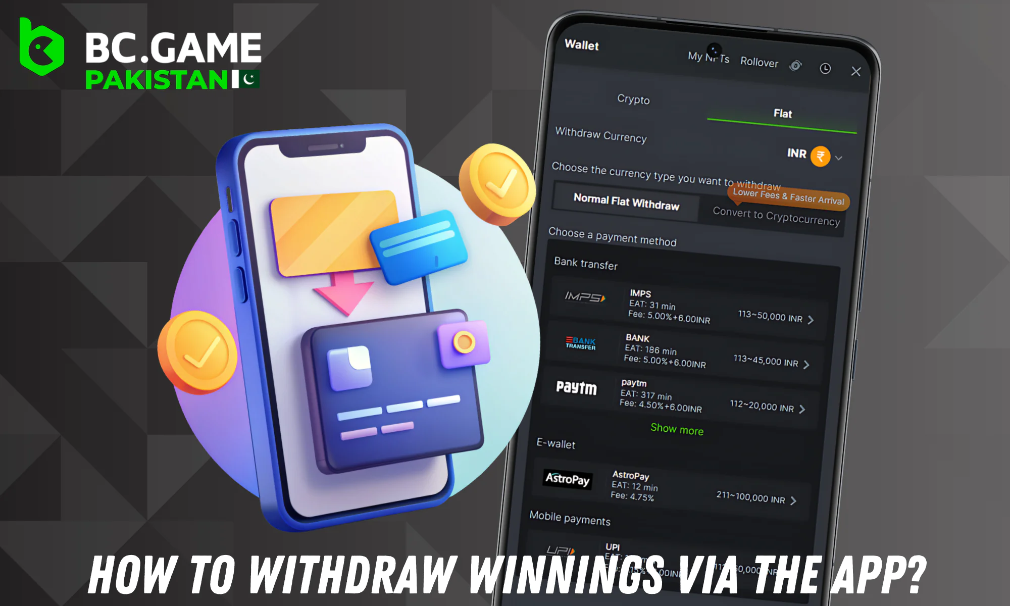 How to easily withdraw your winnings in the BC Game app