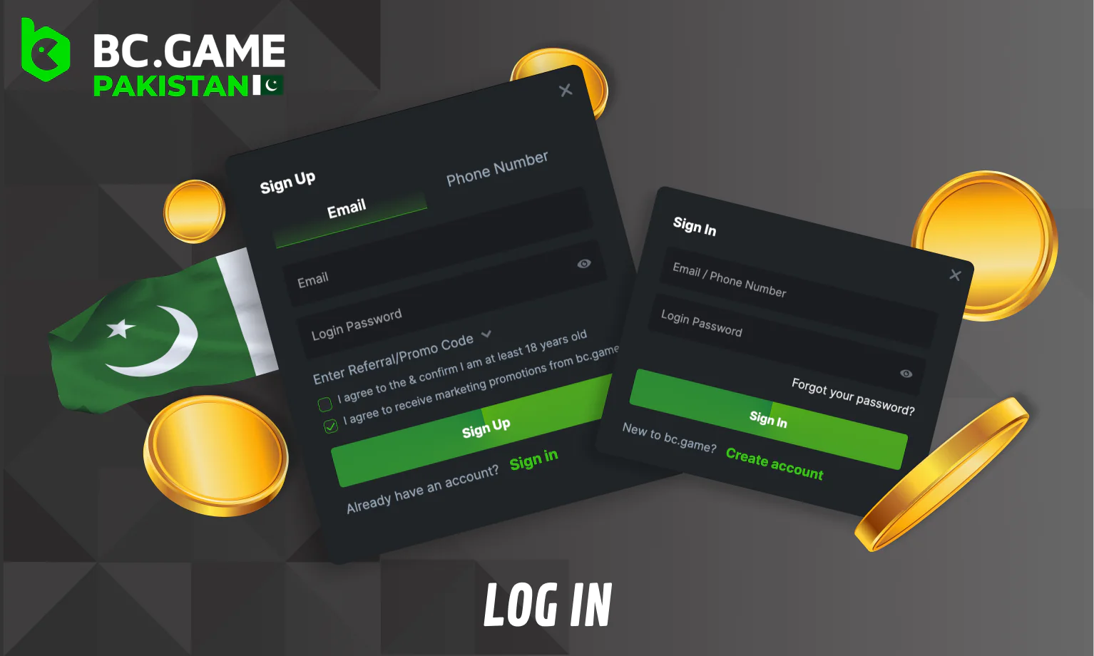 Log in at BC Game for Pakistani