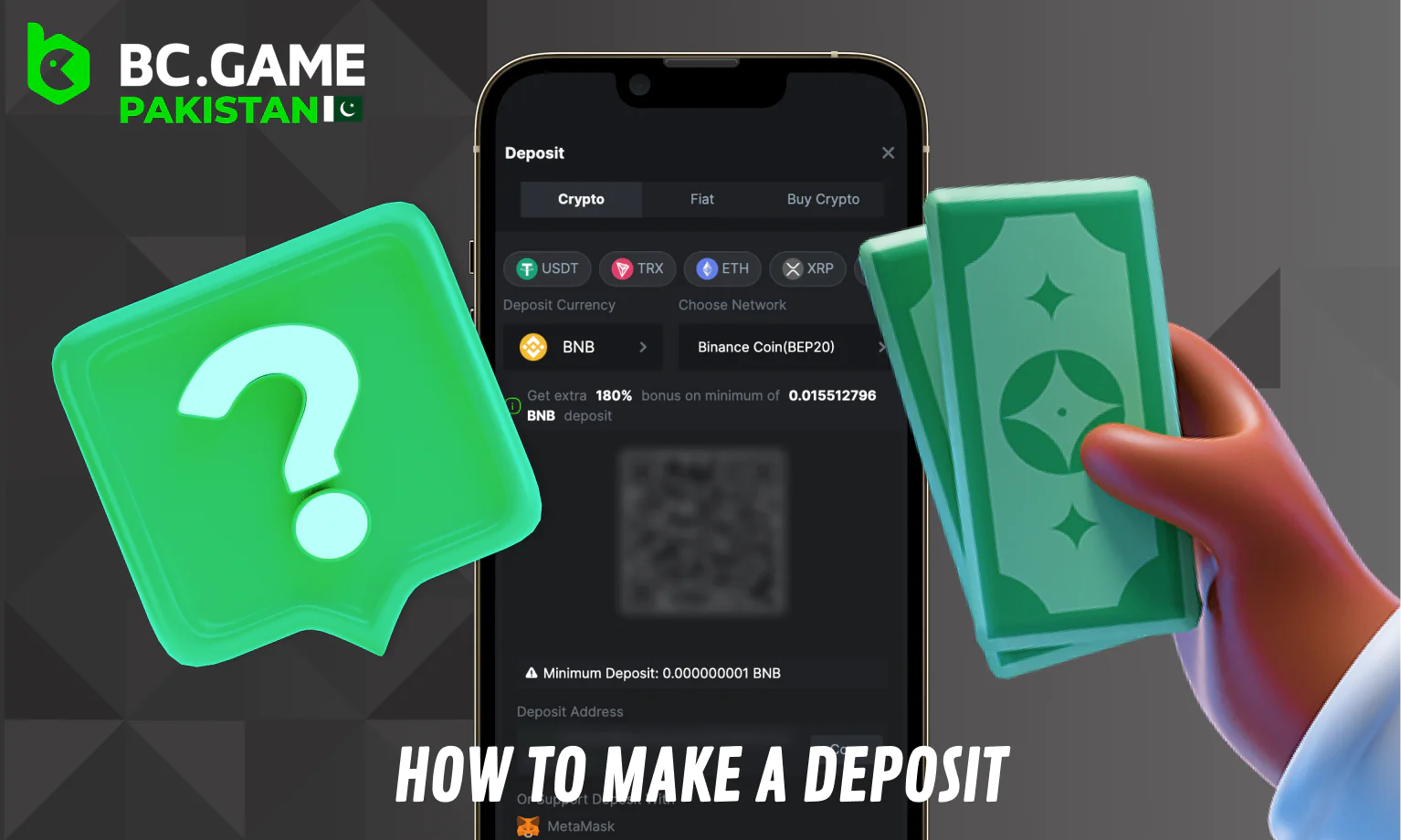 How to make a deposit at BC Game Pakistan