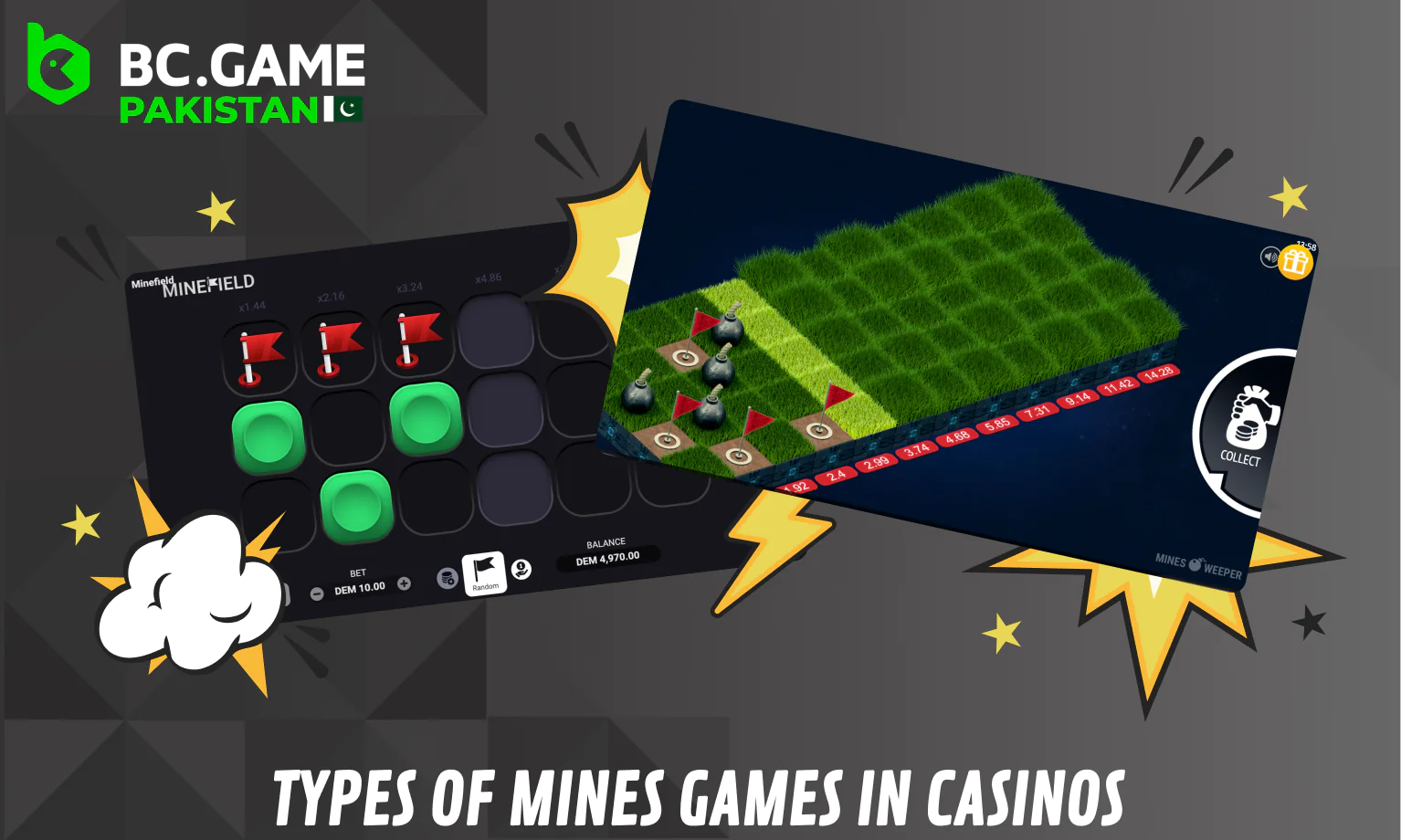 Types of Mines in BC Game in Pakistan