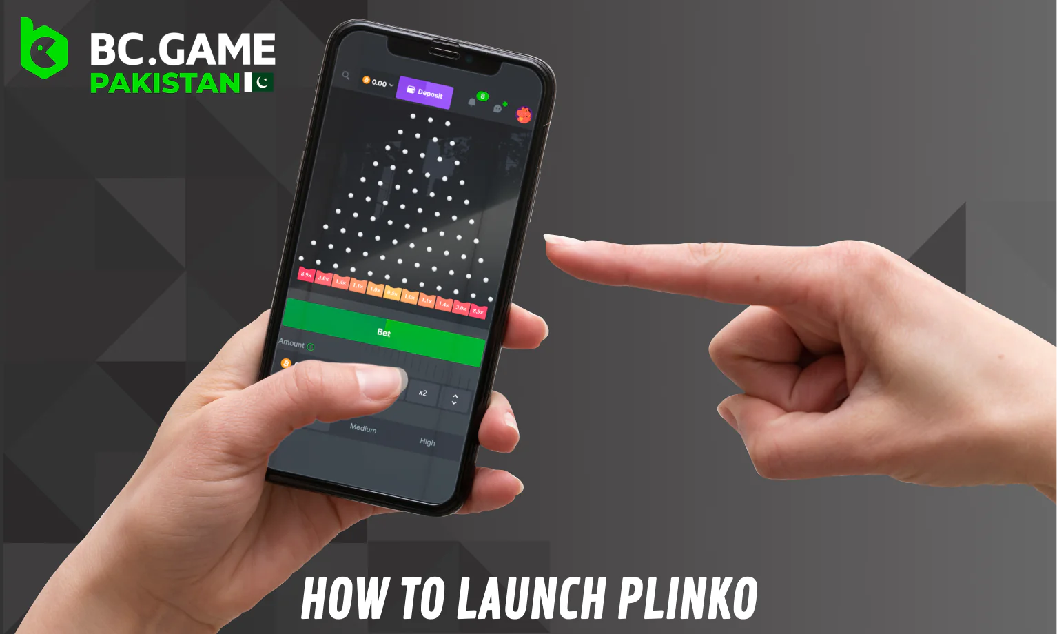 How to launch plinko game at BC Game Pakistan site