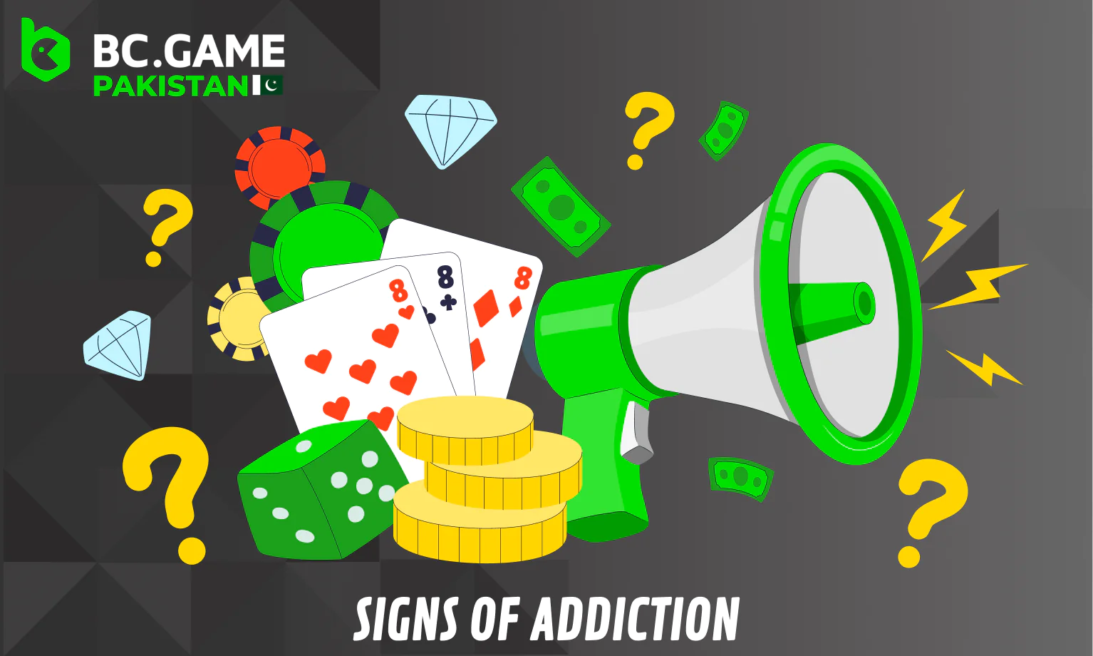 Signs of addiction to games or sports betting on the site BC Game in Pakistan