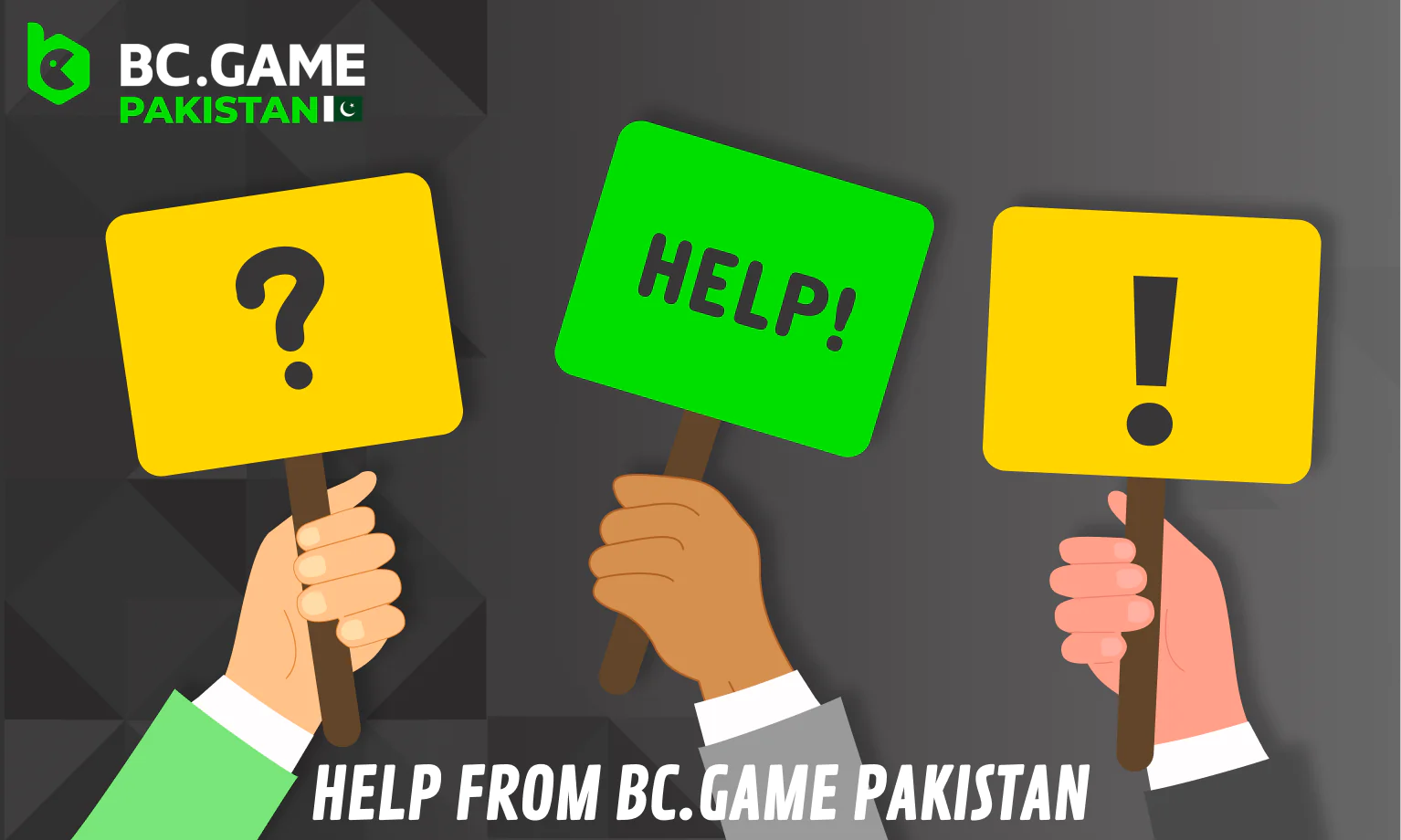 What kind of help can a player from Pakistan expect from the BC Game site?