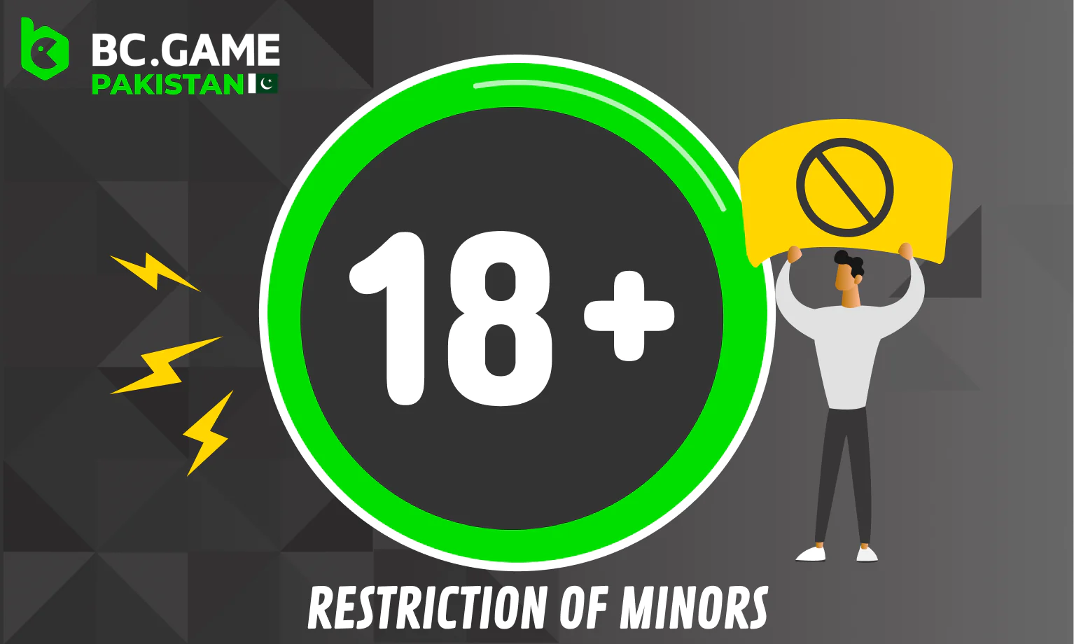 Pakistani minors are prohibited from betting on sports and playing games on the BC Game site