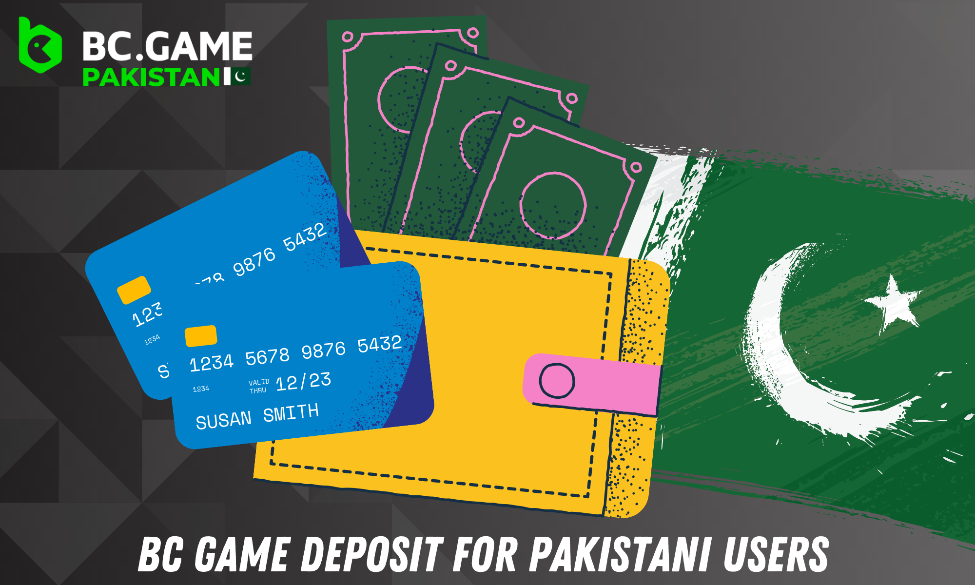 Deposit options for Pakistani users on BC Game