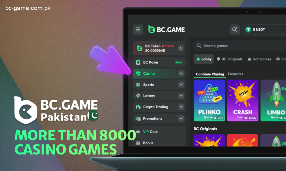 The most popular game categories at BC Game Casino