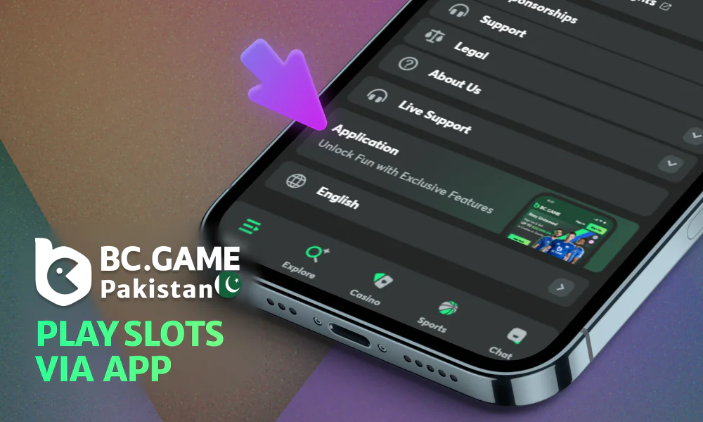 BC Game Mobile version - for players from Pakistan