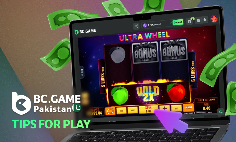 Tips for players from Pakistan, how to play slots - BC Game